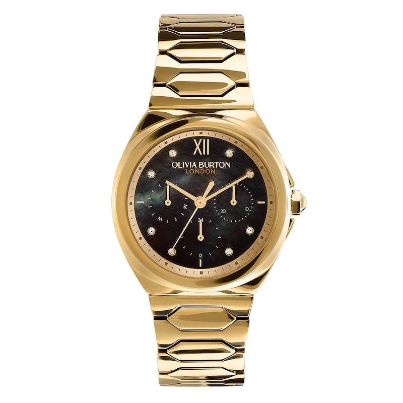 Olivia Burton Lustre Gold Tone Stainless Steel Bracelet Watch