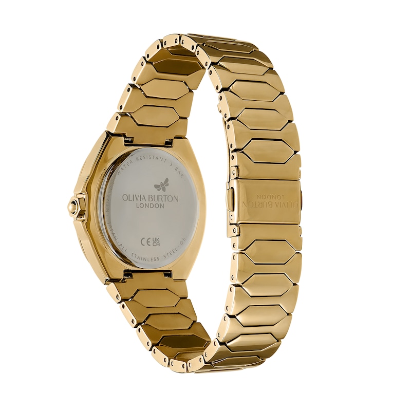 Olivia Burton Lustre Gold Tone Stainless Steel Bracelet Watch