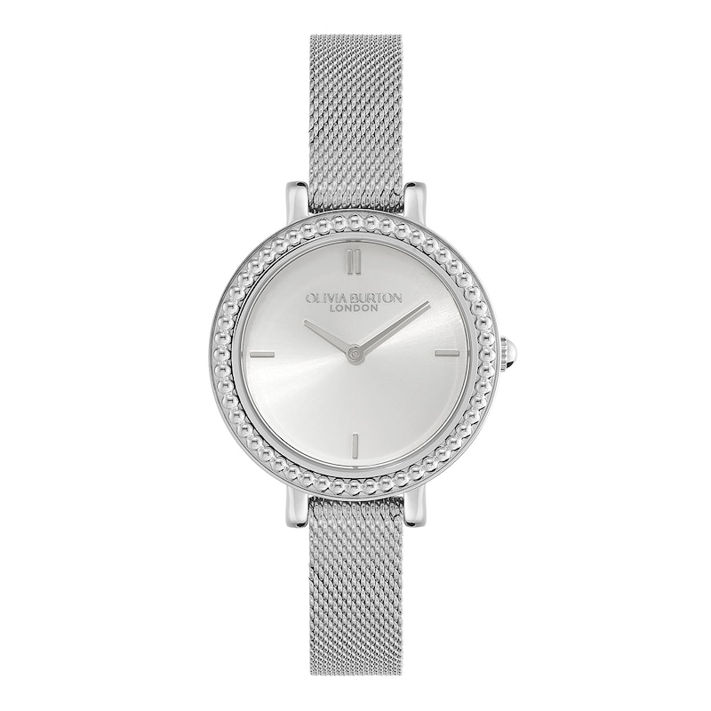 Olivia Burton Vintage Beaded Stainless Steel Mesh Watch