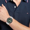 Thumbnail Image 4 of Tommy Hilfiger Men's Green Dial Stainless Steel Bracelet Watch
