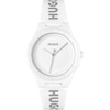 Thumbnail Image 1 of HUGO #LIT Ladies' White Silicone Strap Watch