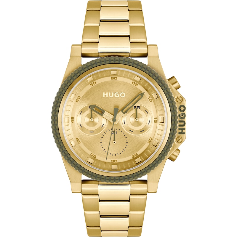 Main Image 1 of HUGO #BRAVE Men's Light Gold Tone Ion Plated Watch