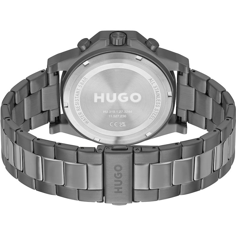 Main Image 3 of HUGO #BRAVE Men's Grey Tone Ion Plated Stainless Steel Watch