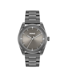 HUGO #BRIGHT Men's Grey Ion Plated Bracelet Watch