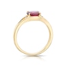 Thumbnail Image 3 of 9ct Yellow Gold Garnet & Diamond Ring