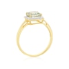 Thumbnail Image 2 of 9ct Yellow Gold Green Amethyst & Diamond Halo Ring