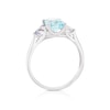 Thumbnail Image 3 of 9ct White Gold Blue Topaz & Rose De France Amethyst Ring
