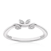 Thumbnail Image 1 of Emmy London 9ct White Gold Diamond Floral Design Shaped Ring