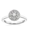 Thumbnail Image 1 of Emmy London Platinum 0.25ct Diamond Round & Baguette Cluster Ring