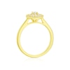 Thumbnail Image 3 of Emmy London 9ct Yellow Gold 0.33ct Diamond Round & Baguette Cluster Ring