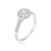 Thumbnail Image 1 of Emmy London 9ct White Gold 0.33ct Diamond Round & Baguette Cluster Halo Ring