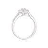 Thumbnail Image 2 of Emmy London 9ct White Gold 0.33ct Diamond Round & Baguette Cluster Halo Ring
