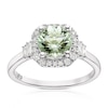 Thumbnail Image 0 of Emmy London 9ct White Gold 0.25ct Diamond & Green Amethyst Halo Ring