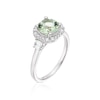 Thumbnail Image 1 of Emmy London 9ct White Gold 0.25ct Diamond & Green Amethyst Halo Ring
