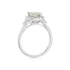 Thumbnail Image 3 of Emmy London 9ct White Gold 0.25ct Diamond & Green Amethyst Halo Ring