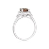 Thumbnail Image 3 of Emmy London 9ct White Gold 0.25ct Diamond & Smoky Quartz Halo Ring