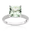 Thumbnail Image 0 of Emmy London 9ct White Gold 0.25ct Diamond & Green Quartz Solitaire Ring