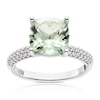 Thumbnail Image 1 of Emmy London 9ct White Gold 0.25ct Diamond & Green Quartz Solitaire Ring