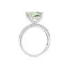 Thumbnail Image 2 of Emmy London 9ct White Gold 0.25ct Diamond & Green Quartz Solitaire Ring