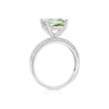 Thumbnail Image 3 of Emmy London 9ct White Gold 0.25ct Diamond & Green Quartz Solitaire Ring