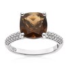 Thumbnail Image 1 of Emmy London 9ct White Gold 0.25ct Diamond & Smoky Quartz Solitaire Ring