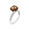 Thumbnail Image 2 of Emmy London 9ct White Gold 0.25ct Diamond & Smoky Quartz Solitaire Ring