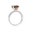 Thumbnail Image 3 of Emmy London 9ct White Gold 0.25ct Diamond & Smoky Quartz Solitaire Ring