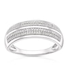 Thumbnail Image 1 of 9ct White Gold 0.20ct Diamond Double Row Eternity Ring