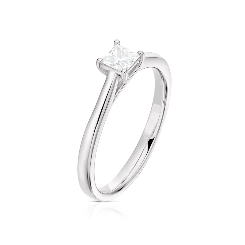 Main Image 2 of The Forever Diamond Platinum 0.33ct Diamond Princess Cut Solitaire Ring