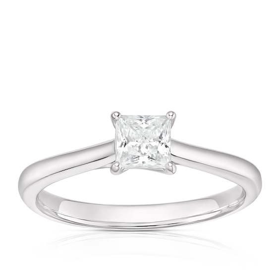 Engagement Ring The Forever Diamond Platinum Princess Cut So