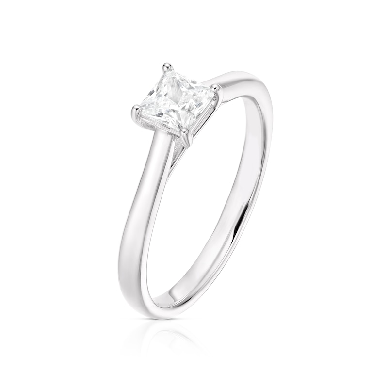 Main Image 2 of The Forever Diamond Platinum 0.50ct Diamond Princess Cut Solitaire Ring