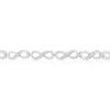 Thumbnail Image 2 of Sterling Silver 0.10ct Diamond Infinity 7.3" Bracelet