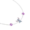 Thumbnail Image 2 of Disney Sterling Silver Stitch Enamel Charm 6.5"+1" Bracelet