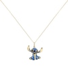 Thumbnail Image 1 of Disney Sterling Silver Tri Tone Cubic Zirconia Stitch Pendant 18" Necklace