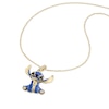 Thumbnail Image 2 of Disney Sterling Silver Tri Tone Cubic Zirconia Stitch Pendant 18" Necklace