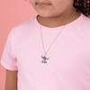 Thumbnail Image 3 of Disney Sterling Silver Tri Tone Cubic Zirconia Stitch Pendant 18" Necklace