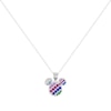 Thumbnail Image 1 of Disney Sterling Silver Diagonal Nano Rainbow CZ Pendant 18" Necklace