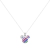 Thumbnail Image 0 of Disney Sterling Silver Diagonal Nano Rainbow CZ Pendant 18" Necklace