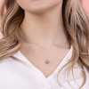 Thumbnail Image 3 of Disney Sterling Silver Diagonal Nano Rainbow CZ Pendant 18" Necklace