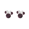 Thumbnail Image 1 of Disney Minnie Mouse Sterling Silver February Birthstone Crystal Earrings