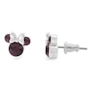 Thumbnail Image 2 of Disney Minnie Mouse Sterling Silver February Birthstone Crystal Earrings