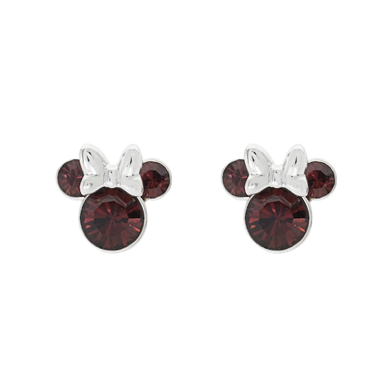 Disney Minnie Mouse Sterling Silver January Birthstone Cryst