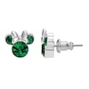 Thumbnail Image 2 of Disney Minnie Mouse Sterling Silver May Birthstone Crystal Earrings