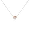 Thumbnail Image 2 of Disney Minnie Mouse Two Tone Plated CZ Mother & Daughter Necklace Set