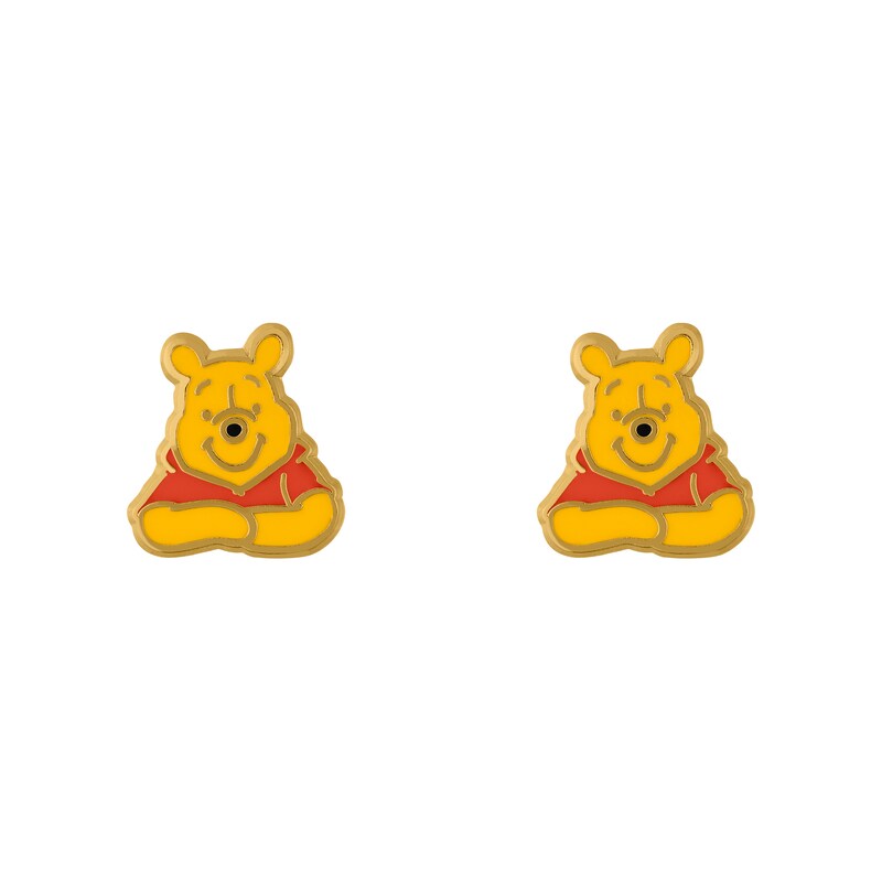 Main Image 2 of Gold Tone Winnie The Pooh Stud Earring & Trinket Set