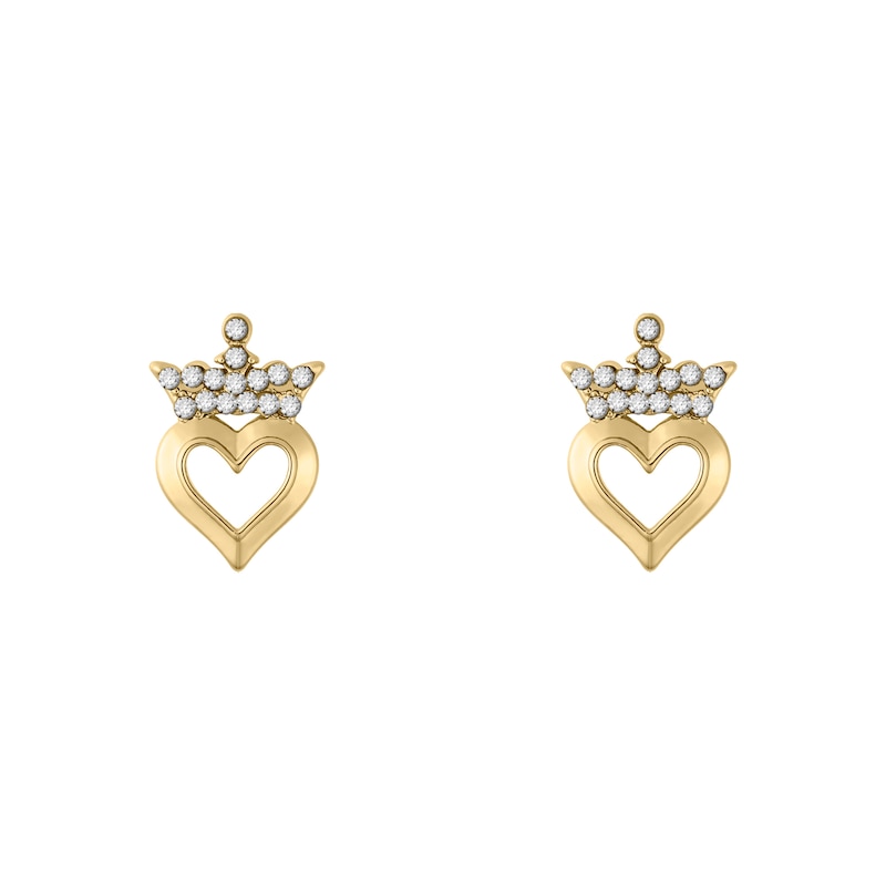Gold Tone Disney Princess Stud Earring & Trinket Set