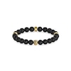 Thumbnail Image 0 of Guess Men's Stainless Steel Gold Tone Features Black Beaded Bracelet