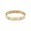 Thumbnail Image 1 of Guess Men's Stainless Steel Gold Tone Crystal Flat Chain Bracelet