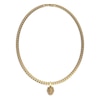 Thumbnail Image 1 of Guess Men's Stainless Steel Gold Tone Lion Head Pendant 21" Curb Chain Necklace