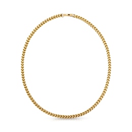 Guess Men's Stainless Steel Gold Tone 21" Foxtail Chain Necklace
